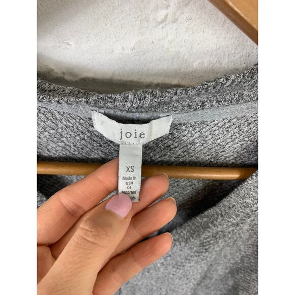 Joie Women's V-Neck Pullover Sweater Ribbed Long Sleeve Heather Gray Size XS - Picture 3 of 5